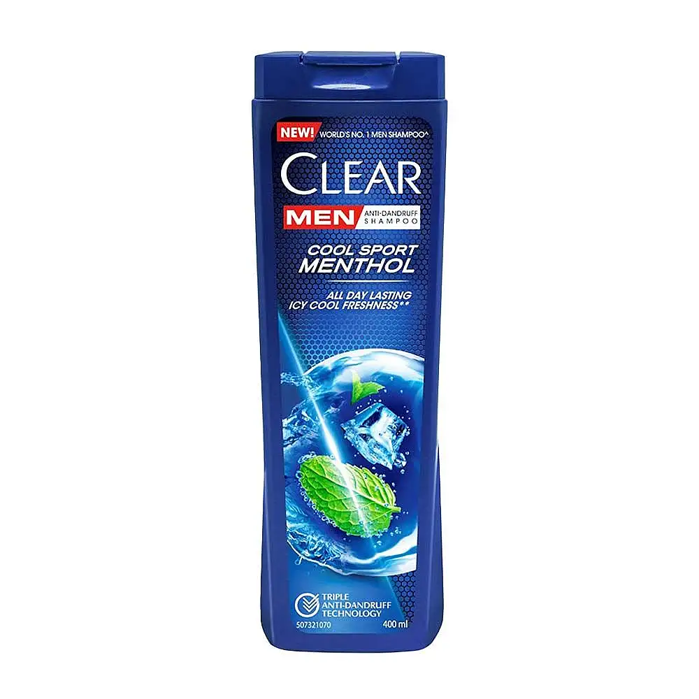 پک شامپو مو مردانه کلیر مدل Cool Sport Menthol حجم 400 میلی لیتر بسته 3 عددی