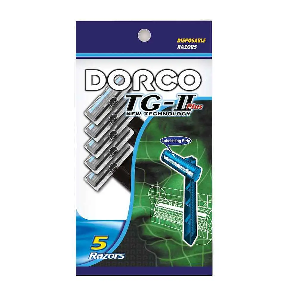 تیغ 2 لبه مردانه دورکو مدل TG-II صابون دار بسته 5 عددی