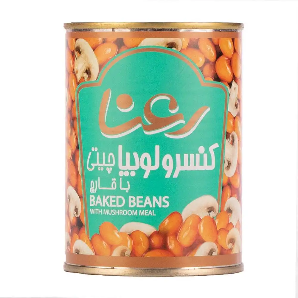 پک کنسرو لوبیا چیتی با قارچ رعنا 400گرمی بسته 4 عددی