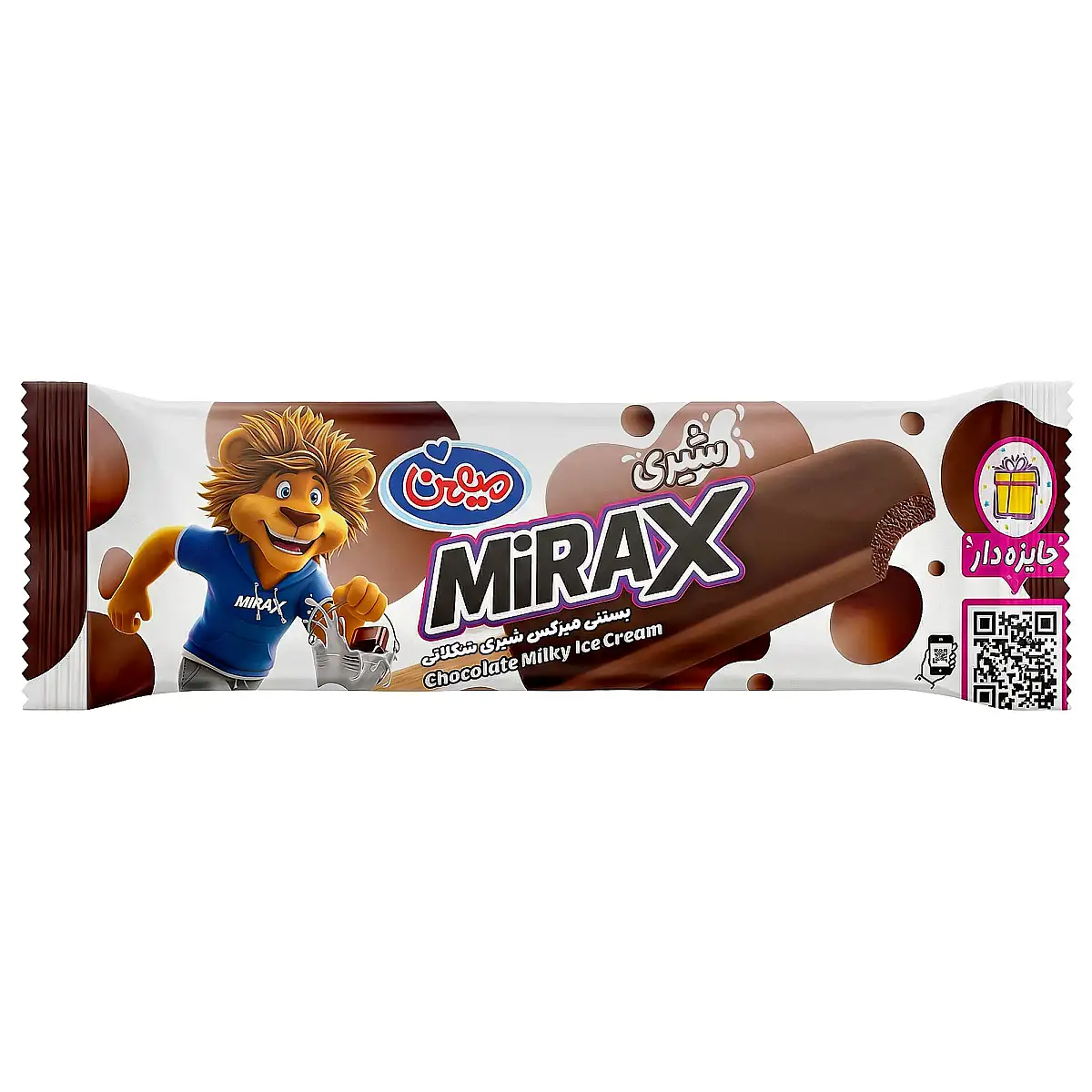 بستنی چوبی میرکس شیری شکلاتی میهن 70 گرمی بسته 2 عددی