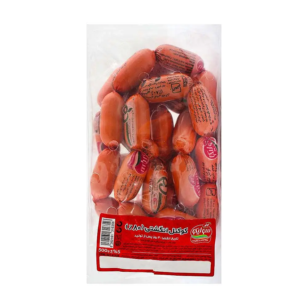 سوسیس انگشتی 80% گوشت سولیکو 500 گرمی