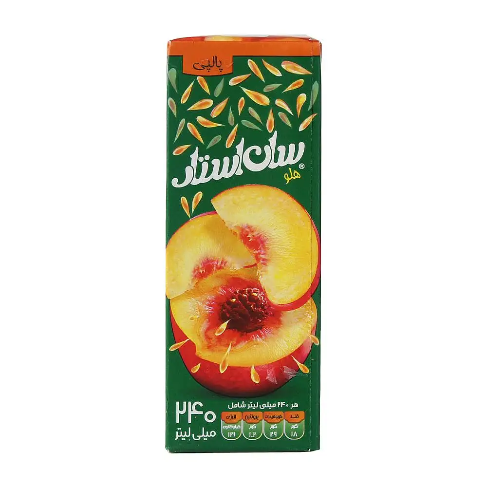 آبمیوه هلو پالپ دار 240 میلی گرمی سان استار بسته 2 عددی