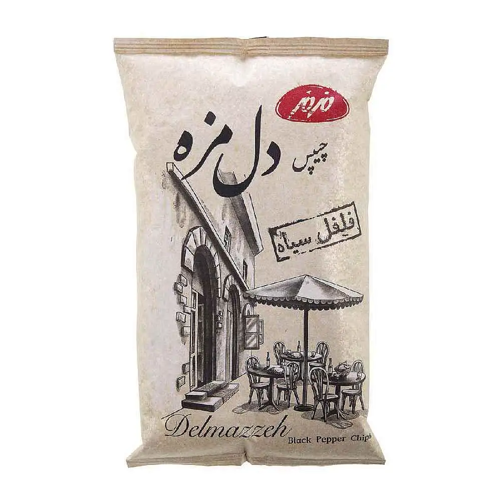 چيپس فلفل سیاه دل مزه مزمز 90 گرمی