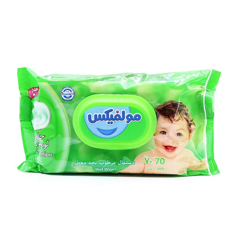 دستمال مرطوب کودک مولفیکس ایزوتونیک حاوی لوسیون 70 برگی
