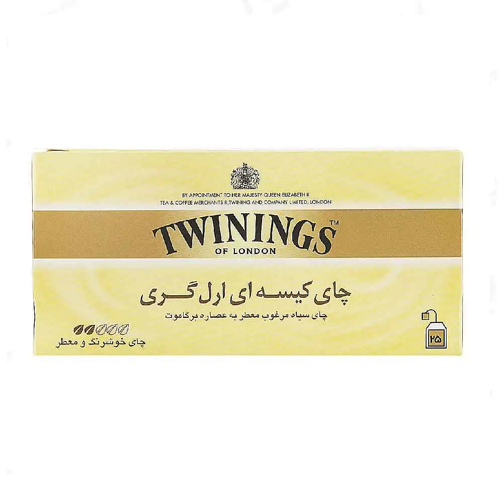 پک چای کیسه ای ارل گری توینینگز 25 عددی بسته 3 عددی