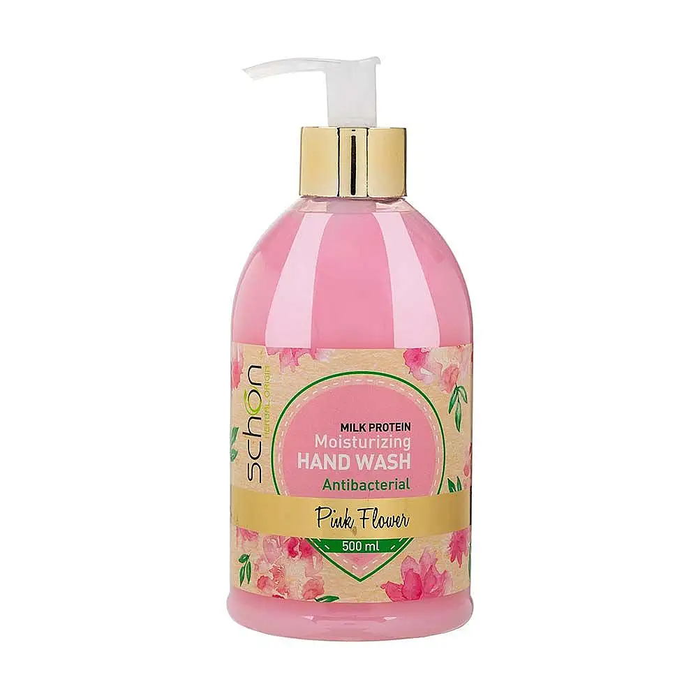 پک مایع دستشویی کرمی شون مدل Pink Flower حجم 500 میلی لیتر بسته 2 عددی