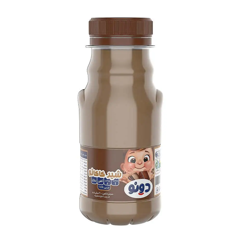 شیر کاکائو کم چرب کودک 1.5% چربی دونو 200 میلی لیتری