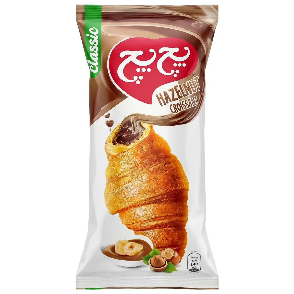 کروسان با مغز کاکائو فندقی مکس پچ پچ 50 گرمی