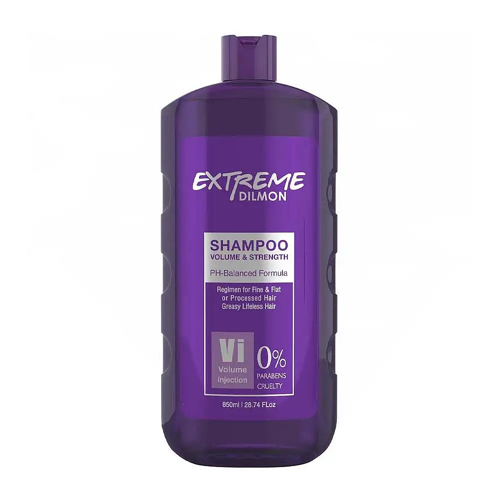 پک شامپو مو ديلمون مدل Volume and Strength حجم 850 میلی لیتر بسته 3 عددی