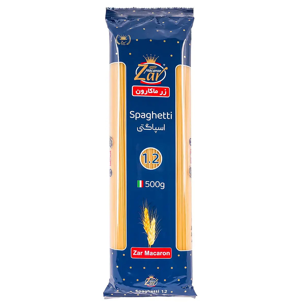 ماکارونی قطر 1.2 زرماكارون 500 گرمی
