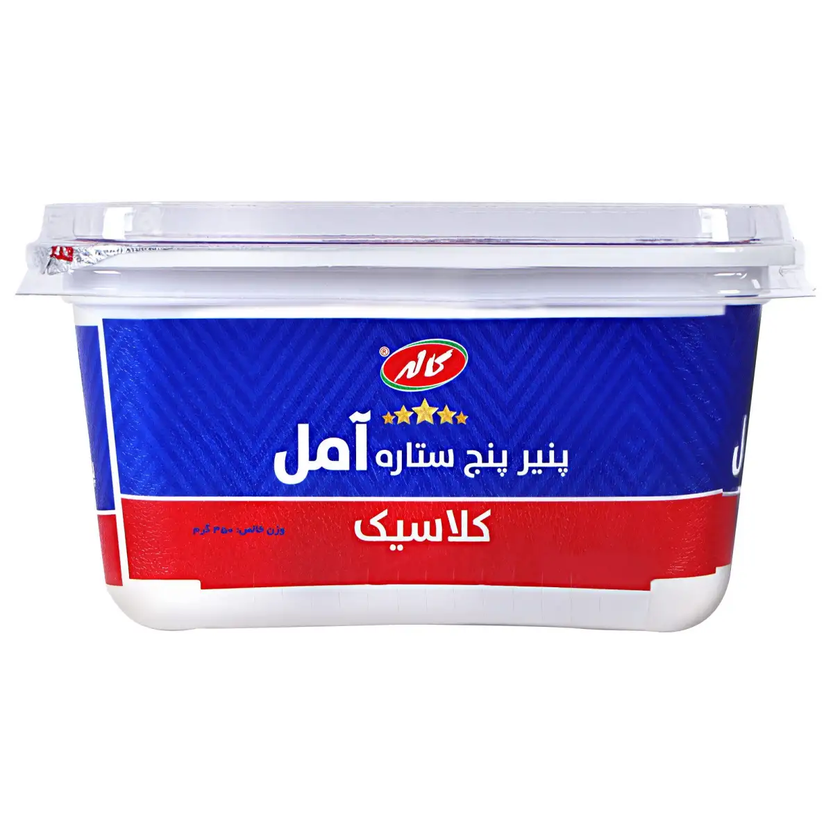 پک پنیر پنج ستاره آمل کلاسیک کاله 350 گرمی بسته 4 عددی