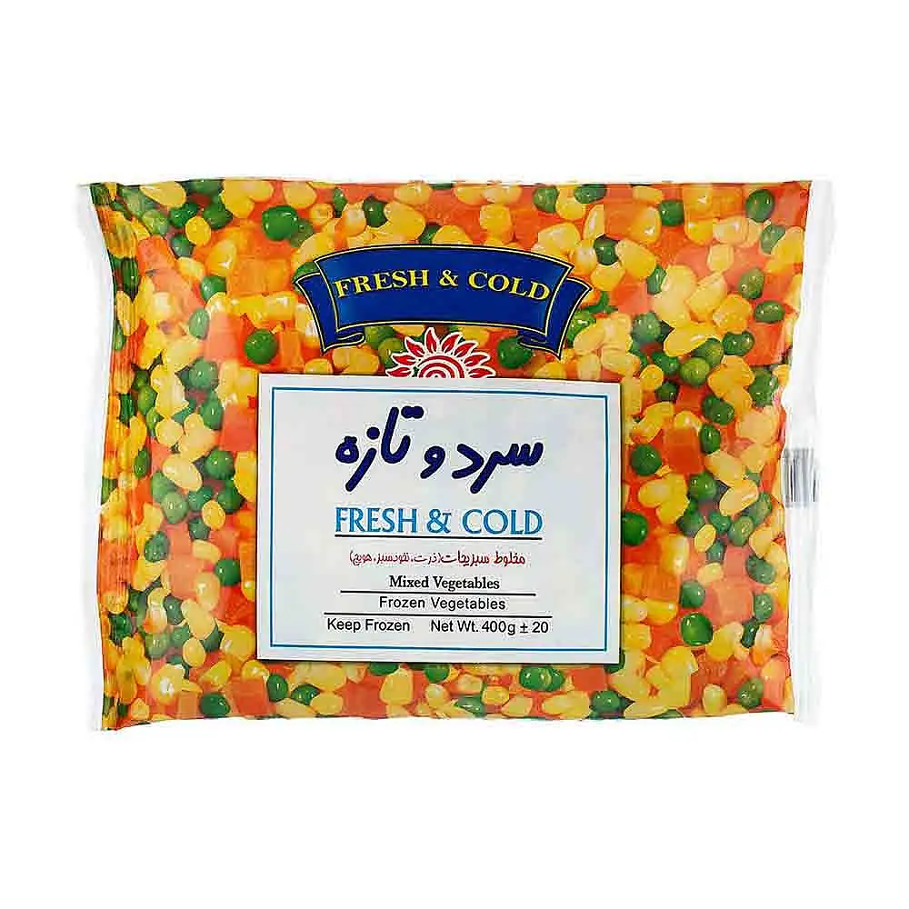 مخلوط رنگی سبزیجات 400 گرمی سرد و تازه