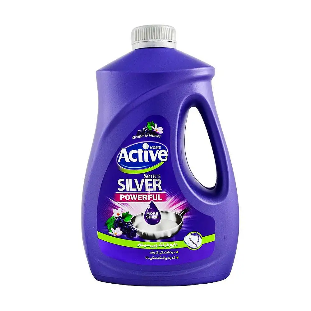 مایع ظرفشویی اکتیو سری Silver مدل Grape and Flower وزن 2 کیلوگرم