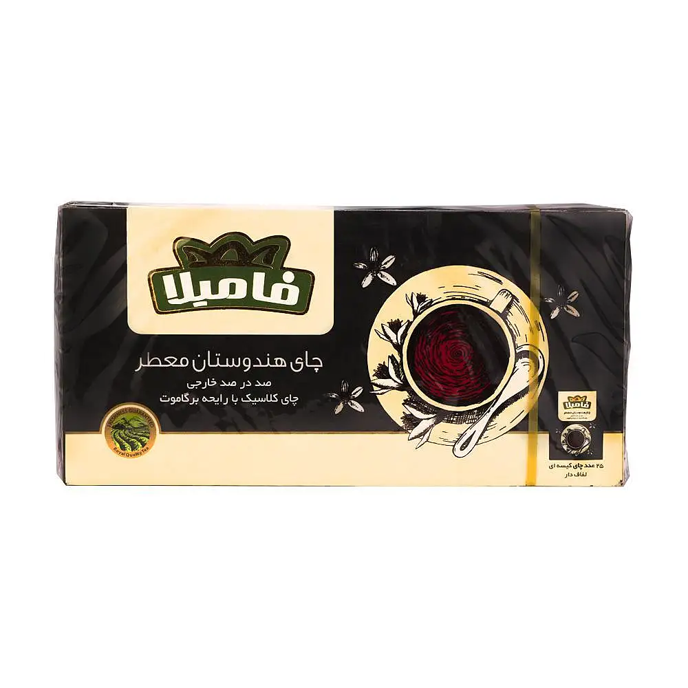 پک چای کیسه ای معطر فامیلا بسته 25 عددی بسته 3 عددی