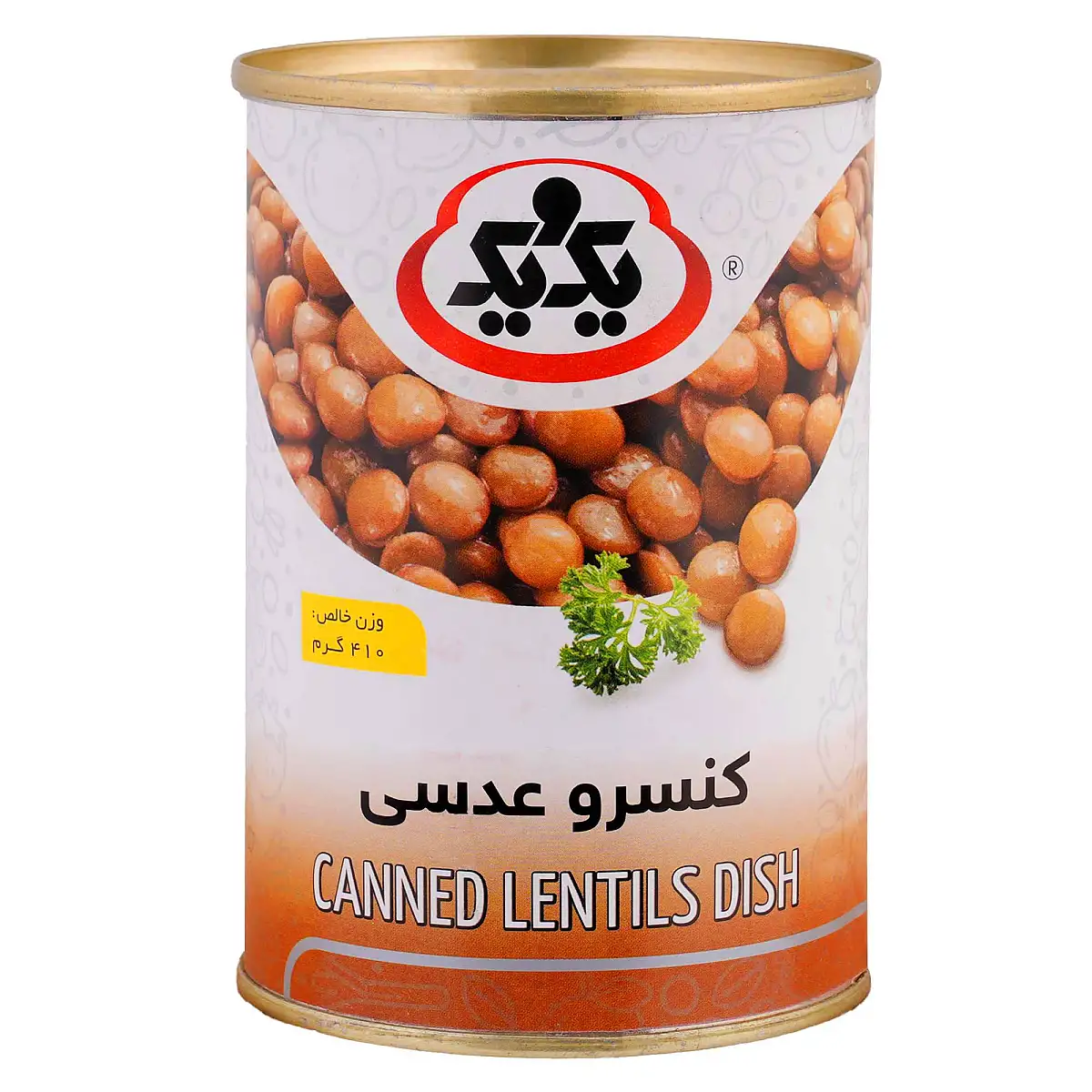 کنسرو عدسی یک و یک 430 گرمی بسته 2 عددی