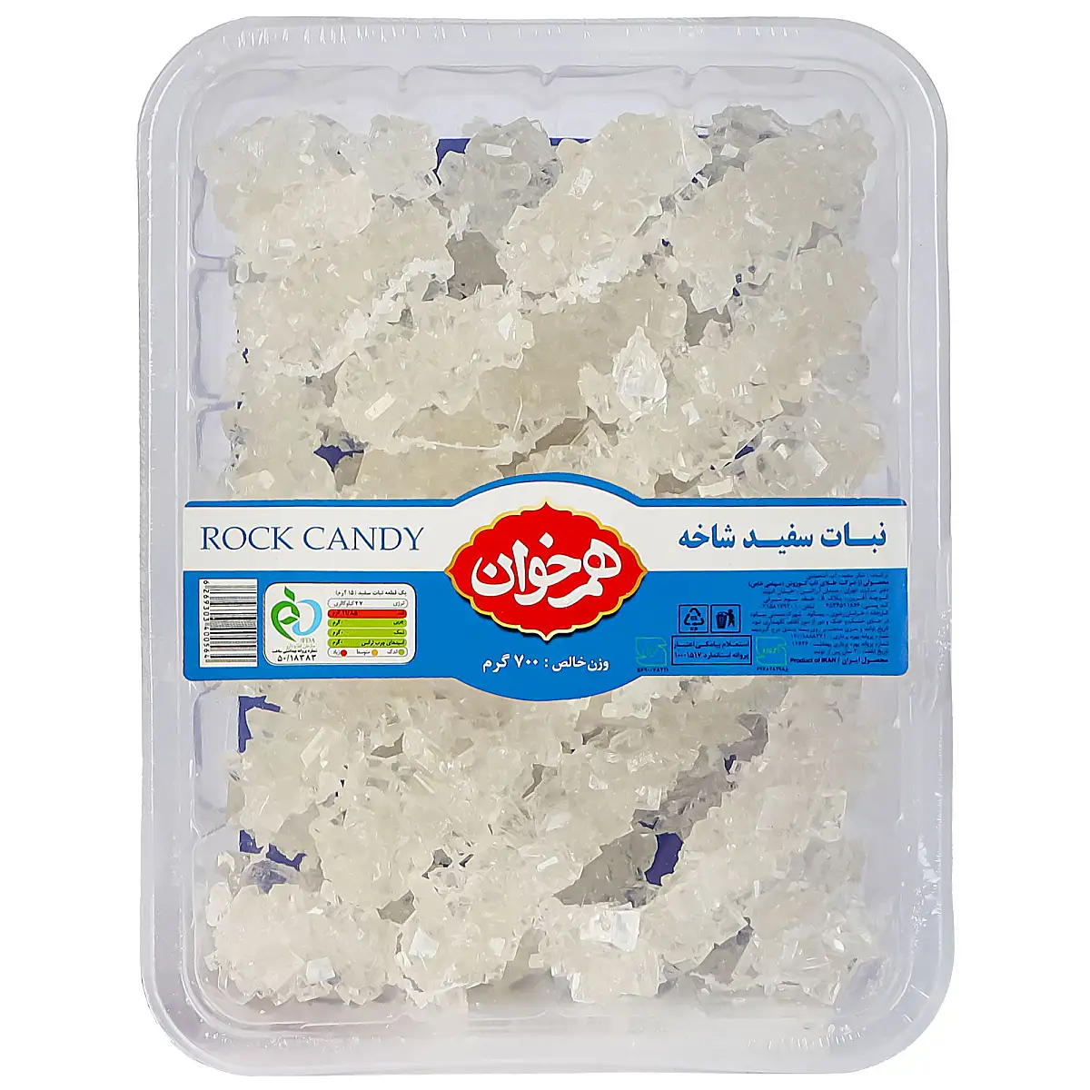 پک نبات شاخه ساده هفت خوان 700 گرمی بسته 3 عددی