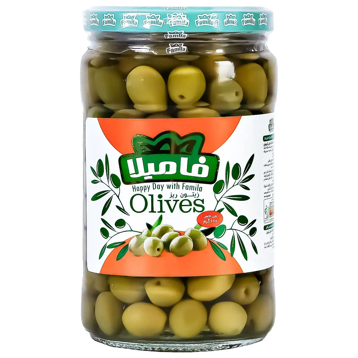 پک زیتون ریز فامیلا 680 گرمی بسته 4 عددی