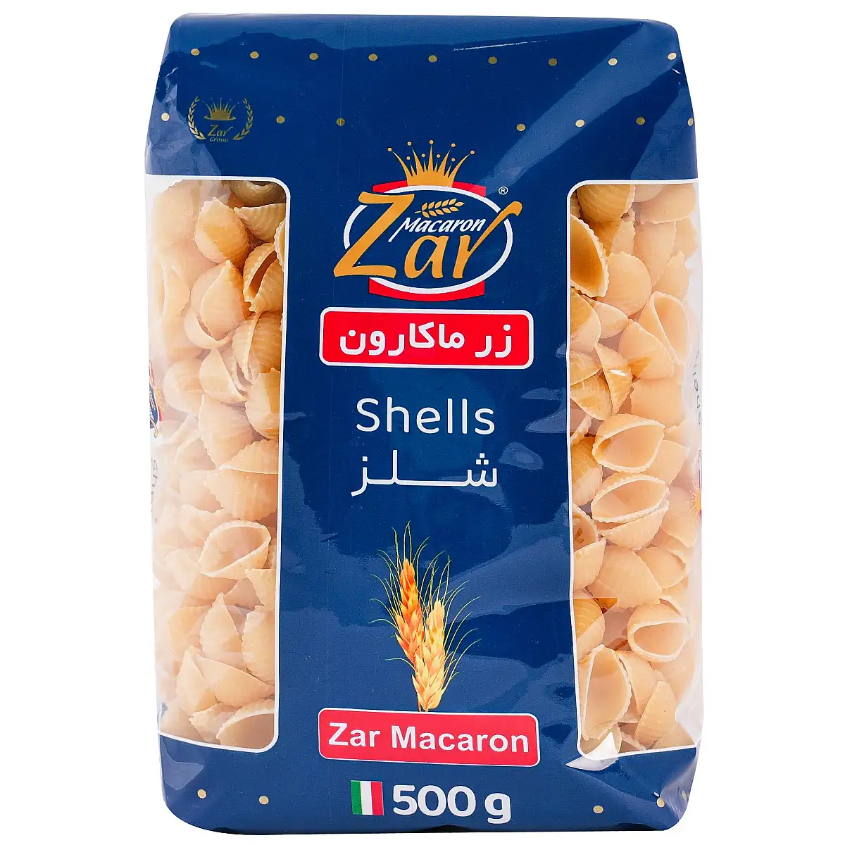 ماکارونی شلز زر ماکارون 500 گرمی 