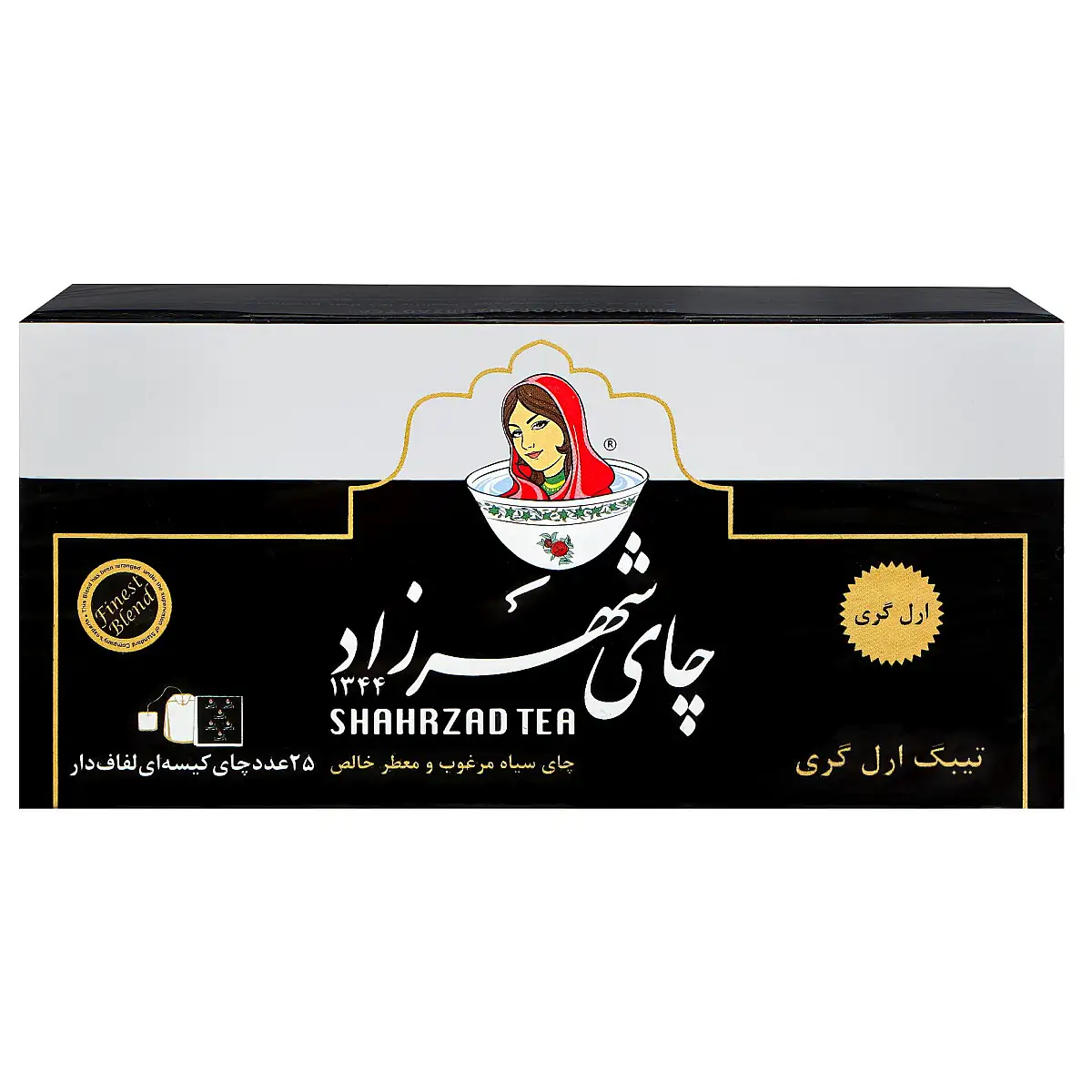 چای سیاه کیسه ای ارل گری شهرزاد 25 عددی