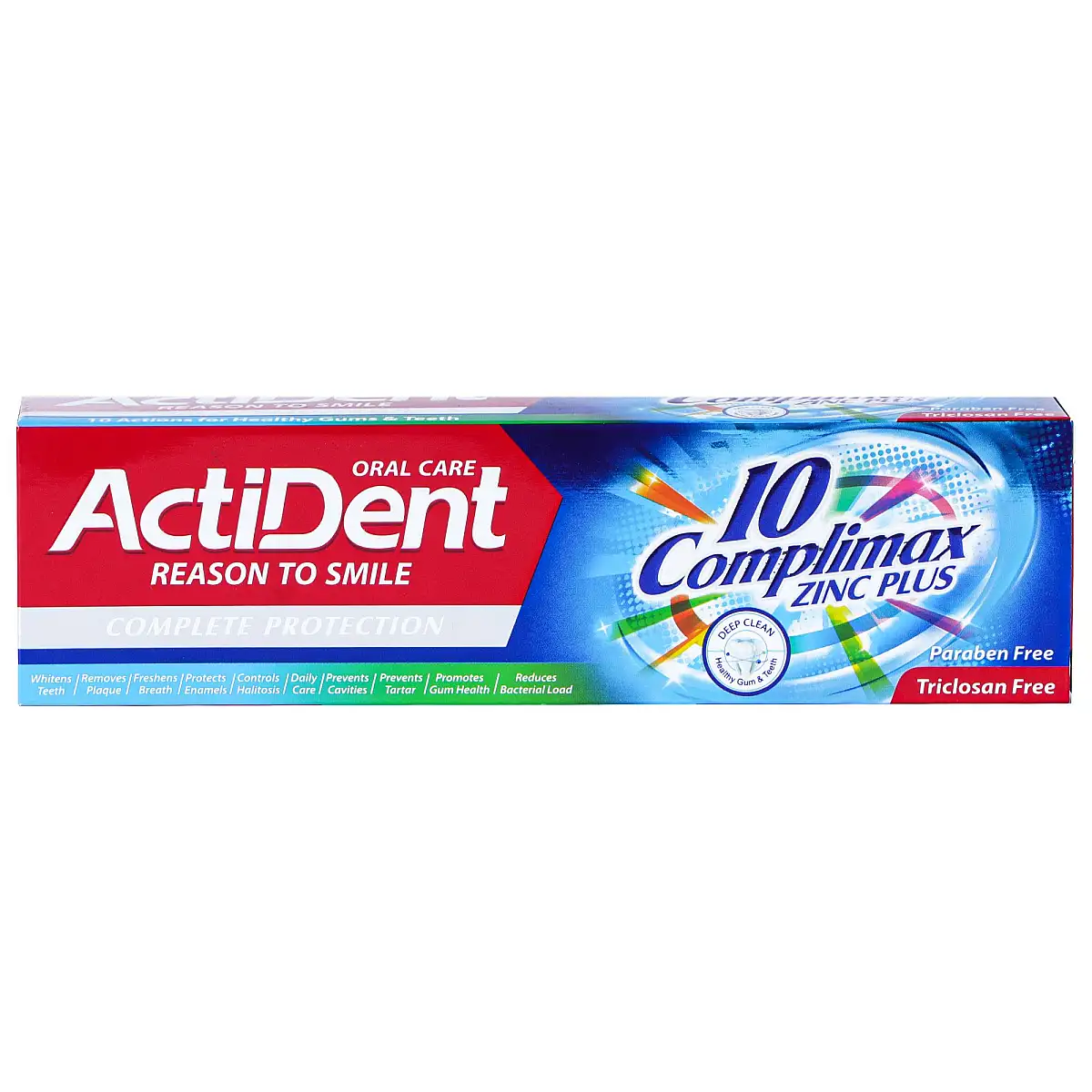 پک خمیر دندان اكتيدنت مدل Complimax 10 وزن 130 گرم بسته 3 عددی