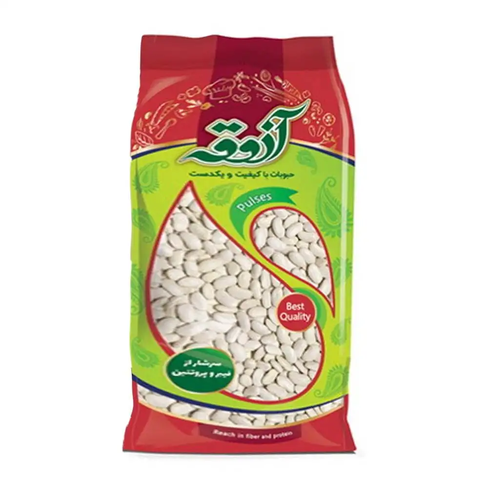 پک لوبیا سفید آذوقه 900 گرمی بسته 3 عددی