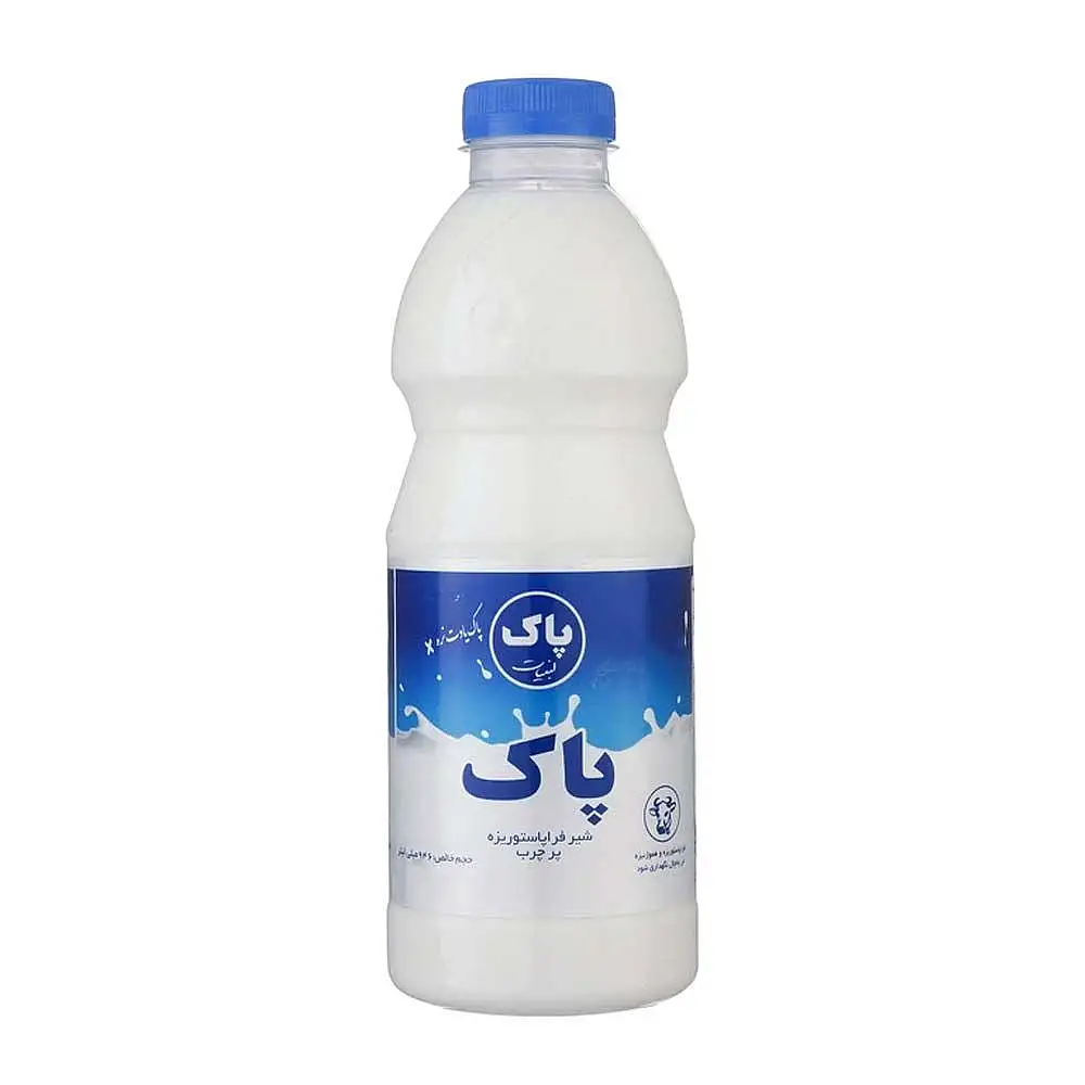 شیر پرچرب 3.2% چربی پاک 946 میلی لیتری بسته 2 عددی