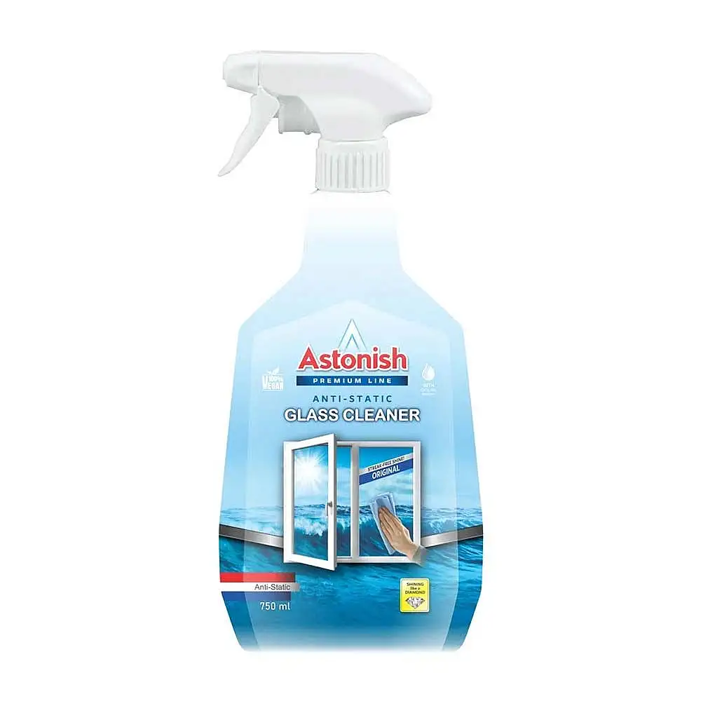 پک اسپری شیشه پاک کن آستونیش مدل Anti Static حجم 750 میلی لیتر بسته 3 عددی