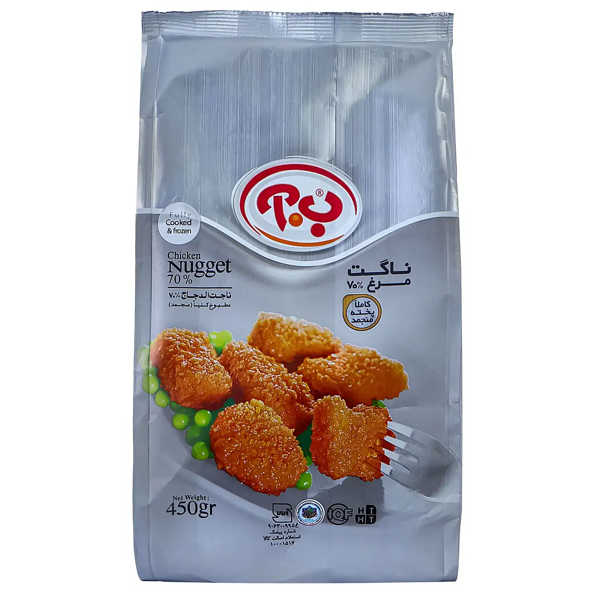 ناگت 70% مرغ ب آ 450 گرمی