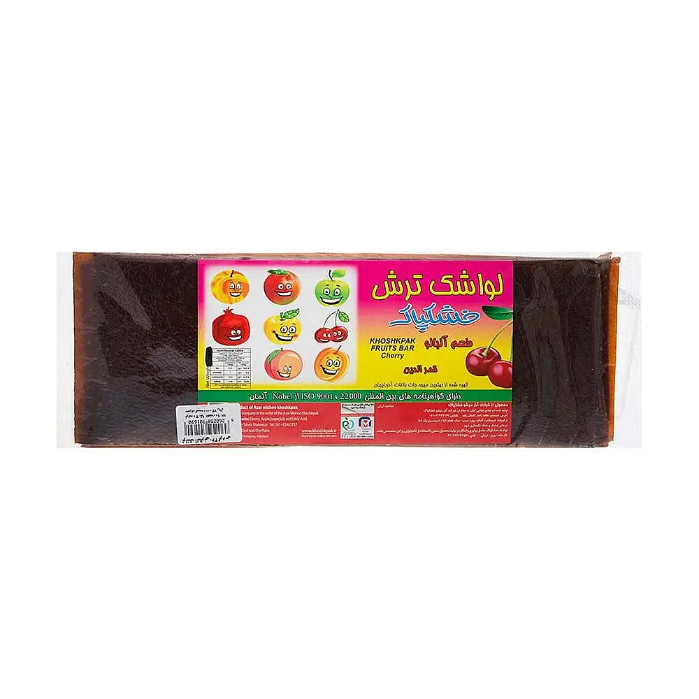 پک لواشک آلبالویی خشکپاک 4 عددی بسته 3 عددی