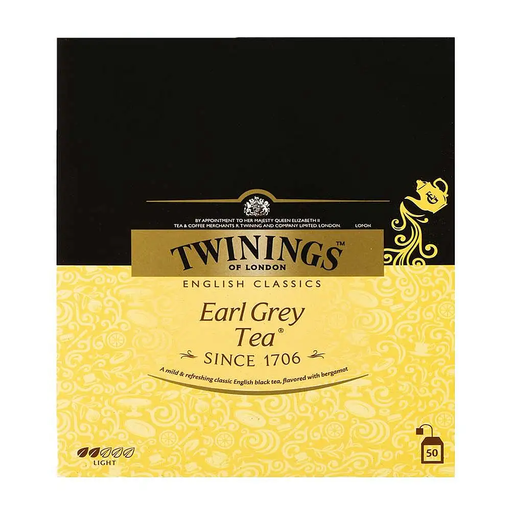 پک چای کیسه ای ارل گری توینینگز 50 عددی بسته 3 عددی