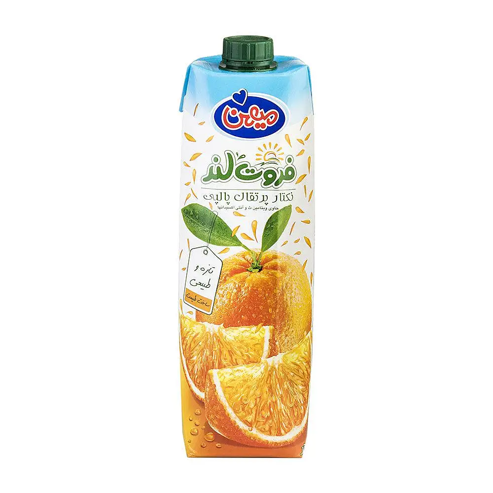 پک آبمیوه پرتقال پالپ دارفروت لند 1 لیتری بسته 3 عددی