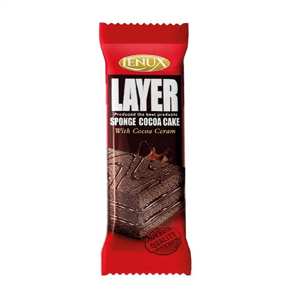 پک کیک لایه ای با کرم فندقی لندوکس 55 گرمی بسته 4 عددی