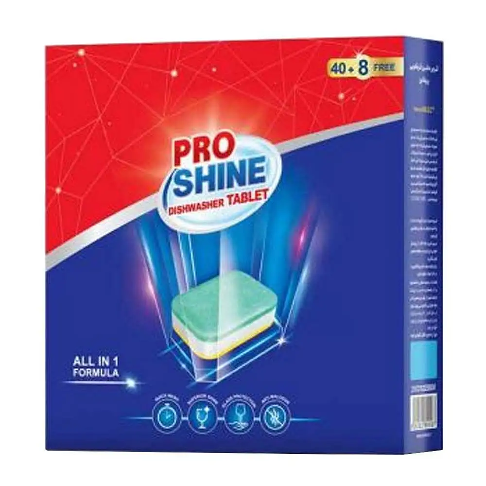 قرص ماشين ظرفشویی پروشاين مدل All In 1 Formula وزن 960 گرم 48 عددی