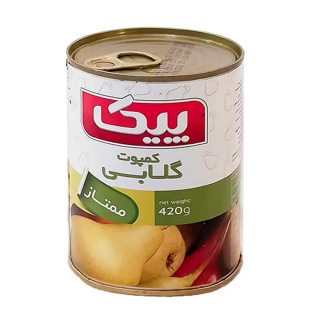 پک کمپوت گلابی ممتاز پیک 420 گرم بسته 3 عددی