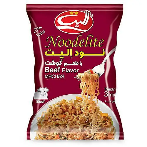 پک نودل گوشت الیت 75 گرمی بسته 10 عددی