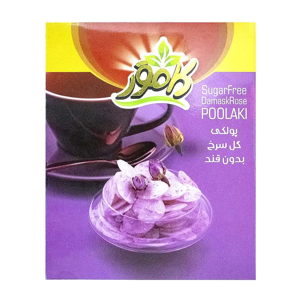 پولکی گل سرخ رژیمی بدون قند کامور 150 گرمی 