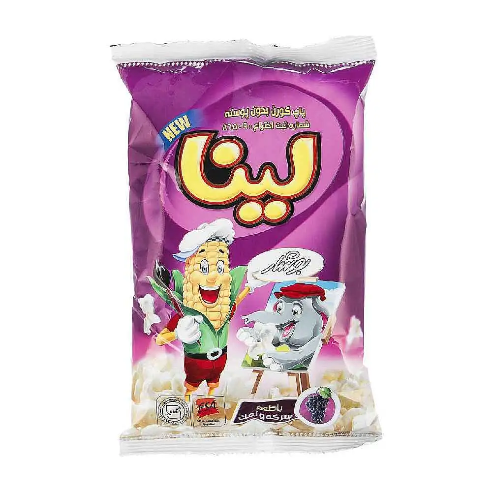 پک پاپ کرن بوشار پنیری خانواده لینا 35 گرمی بسته 3 عددی