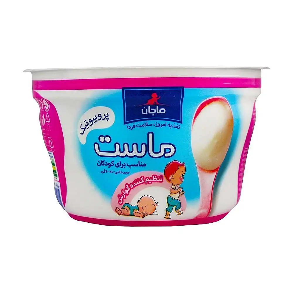 ماست پروبیوتیک کودک پر چرب 4.5% چربی ماجان 400 گرمی