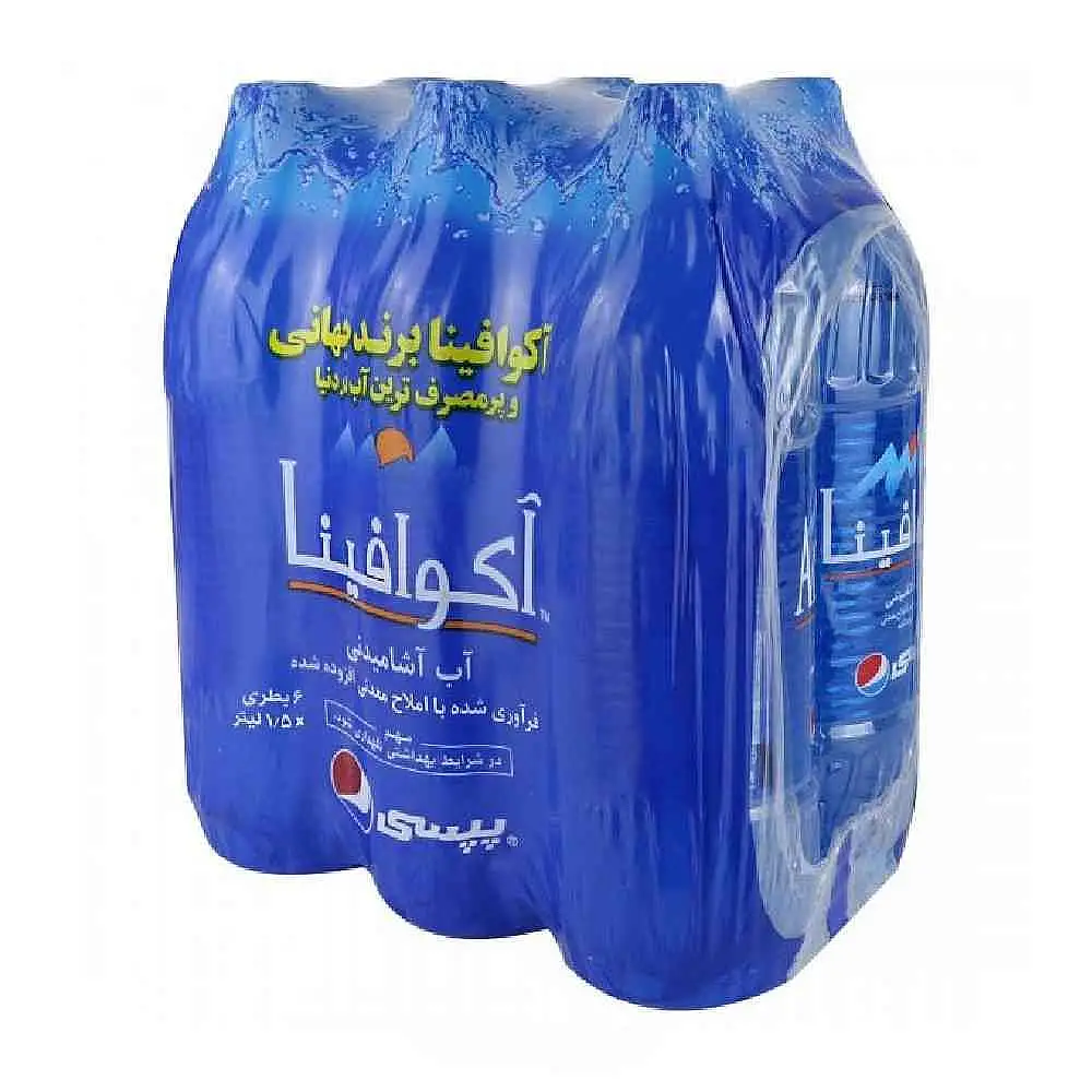 آب آشامیدنی آکوافینا 1.5 لیتری بسته 6 عددی