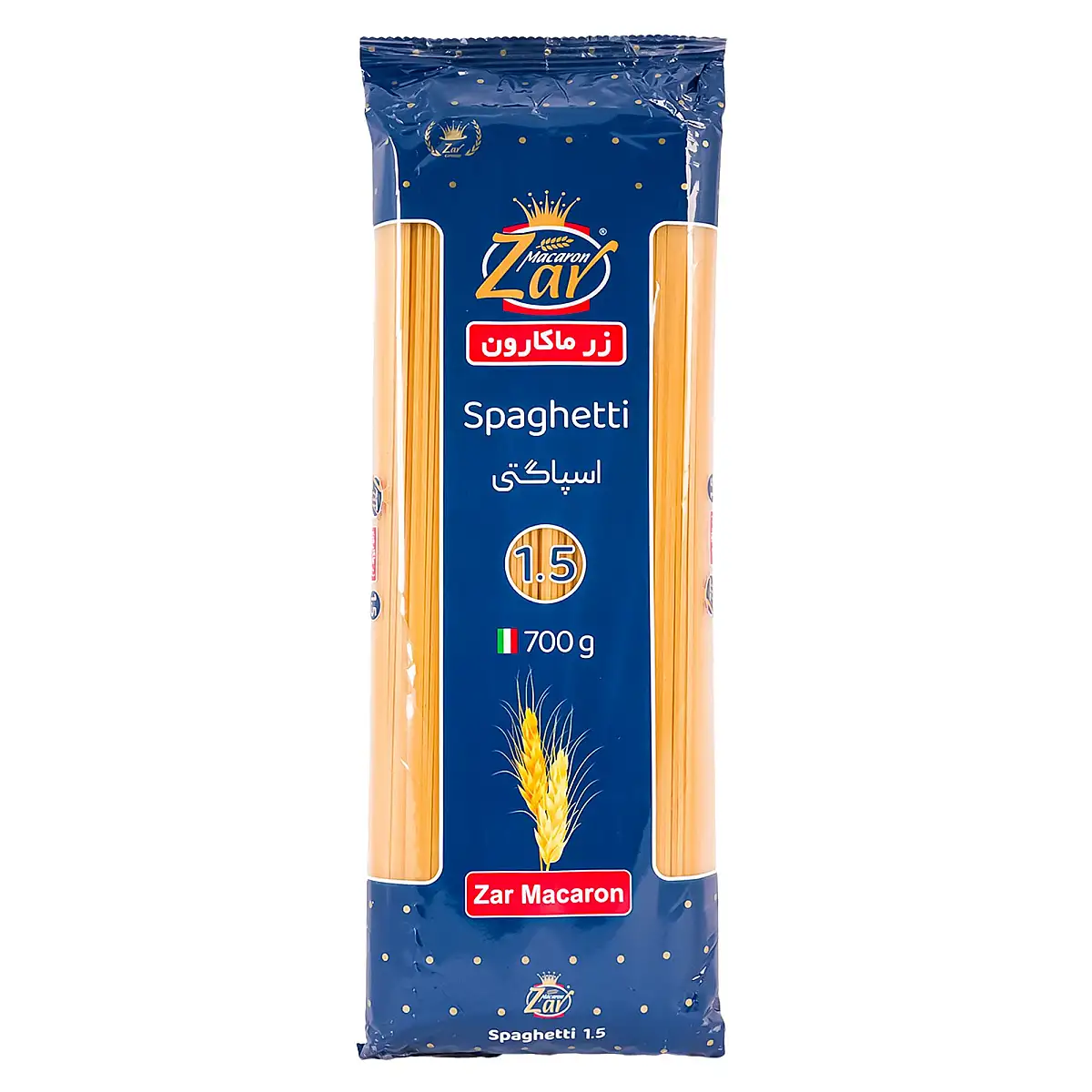 ماکارونی قطر 1.5 زر ماکارون 700 گرمی