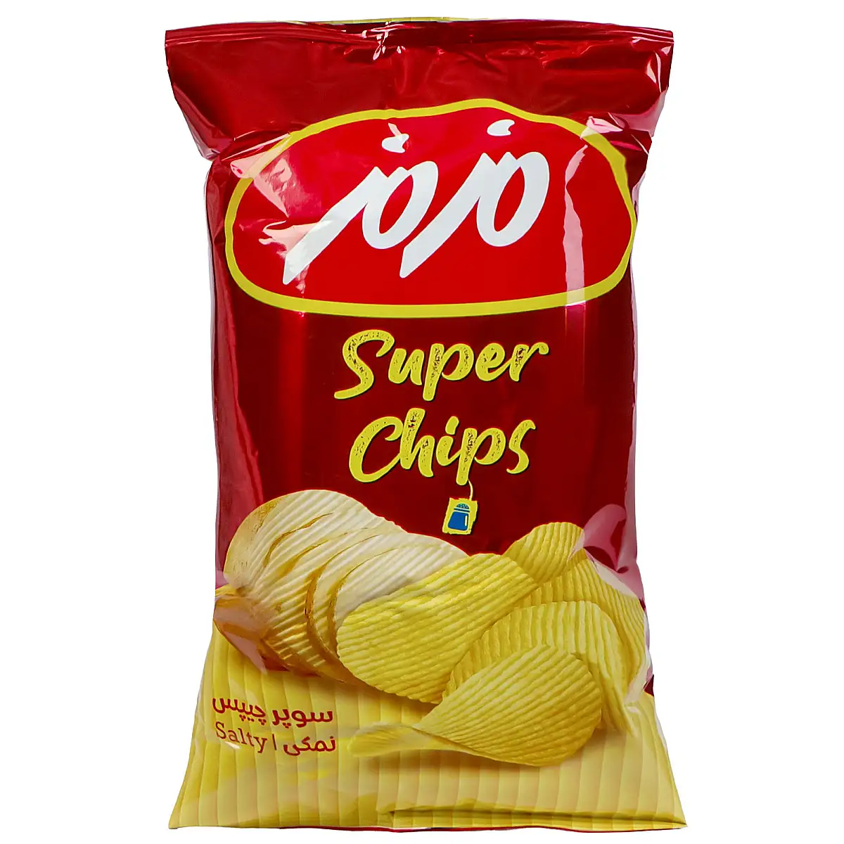 پک چیپس نمکی سوپر چیپس مزمز 60 گرمی بسته 3 عددی