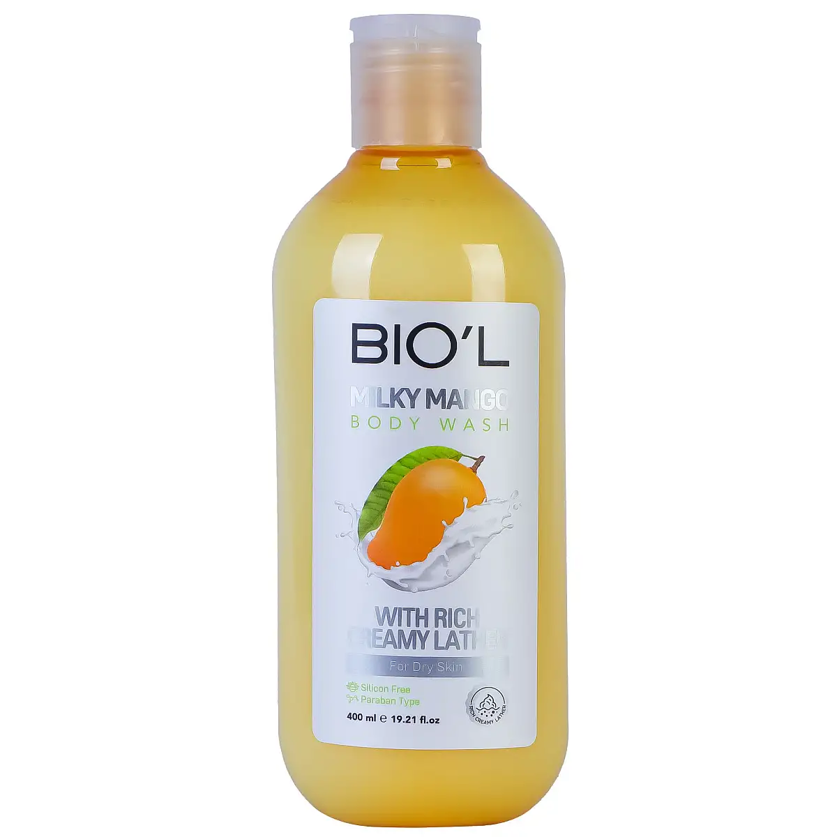 پک شامپو بدن كرمی بيول مدل Milk and Mango وزن 400 گرم بسته 3 عددی