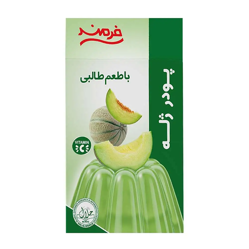پک پودر ژله طالبی فرمند 100 گرمی بسته 3 عددی