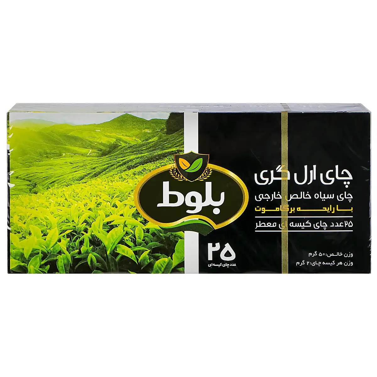 پک چای کیسه ای ارل گری بلوط 25 عددی بسته 3 عددی