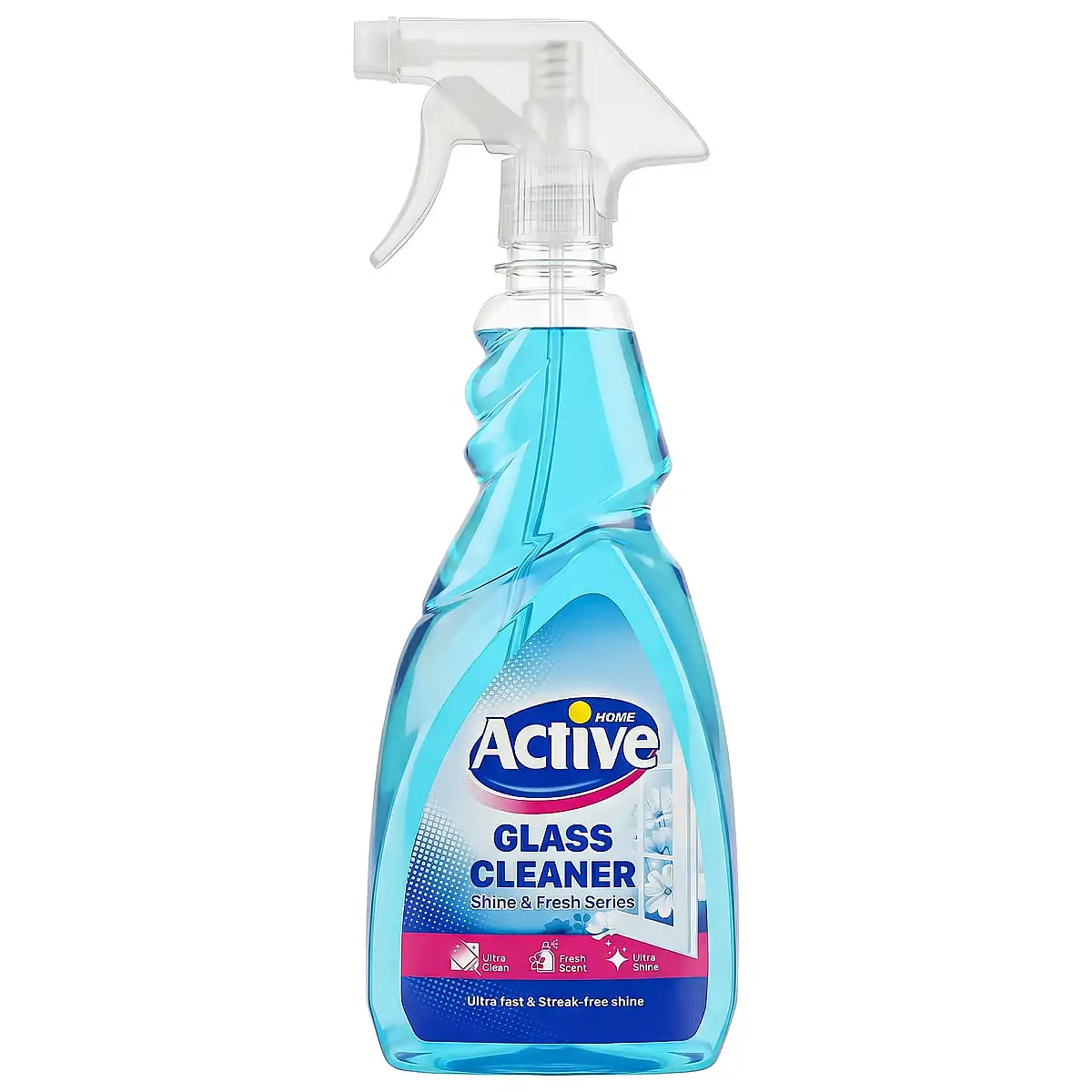 شیشه پاک کن اکتیو مدل Blue حجم 500 میلی لیتر
