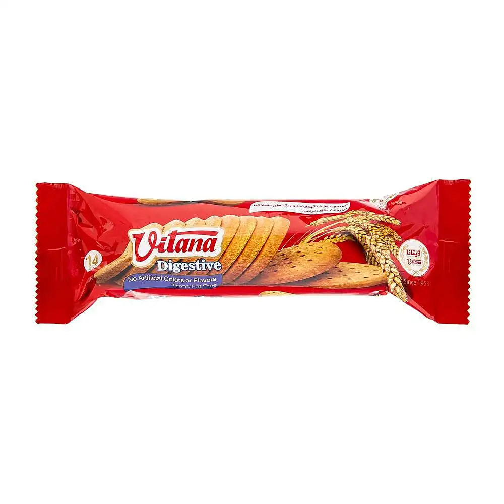 پک بیسکویت دایجستیو ویتانا 65 گرمی بسته 4 عددی