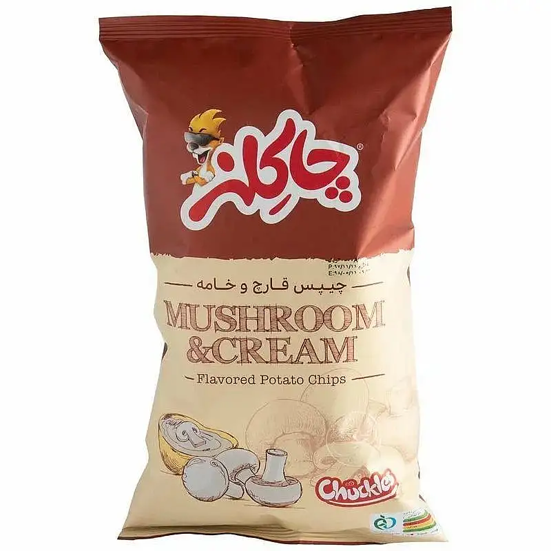 پک چیپس قارچ و خامه چاکلز 40 گرمی بسته 6 عددی