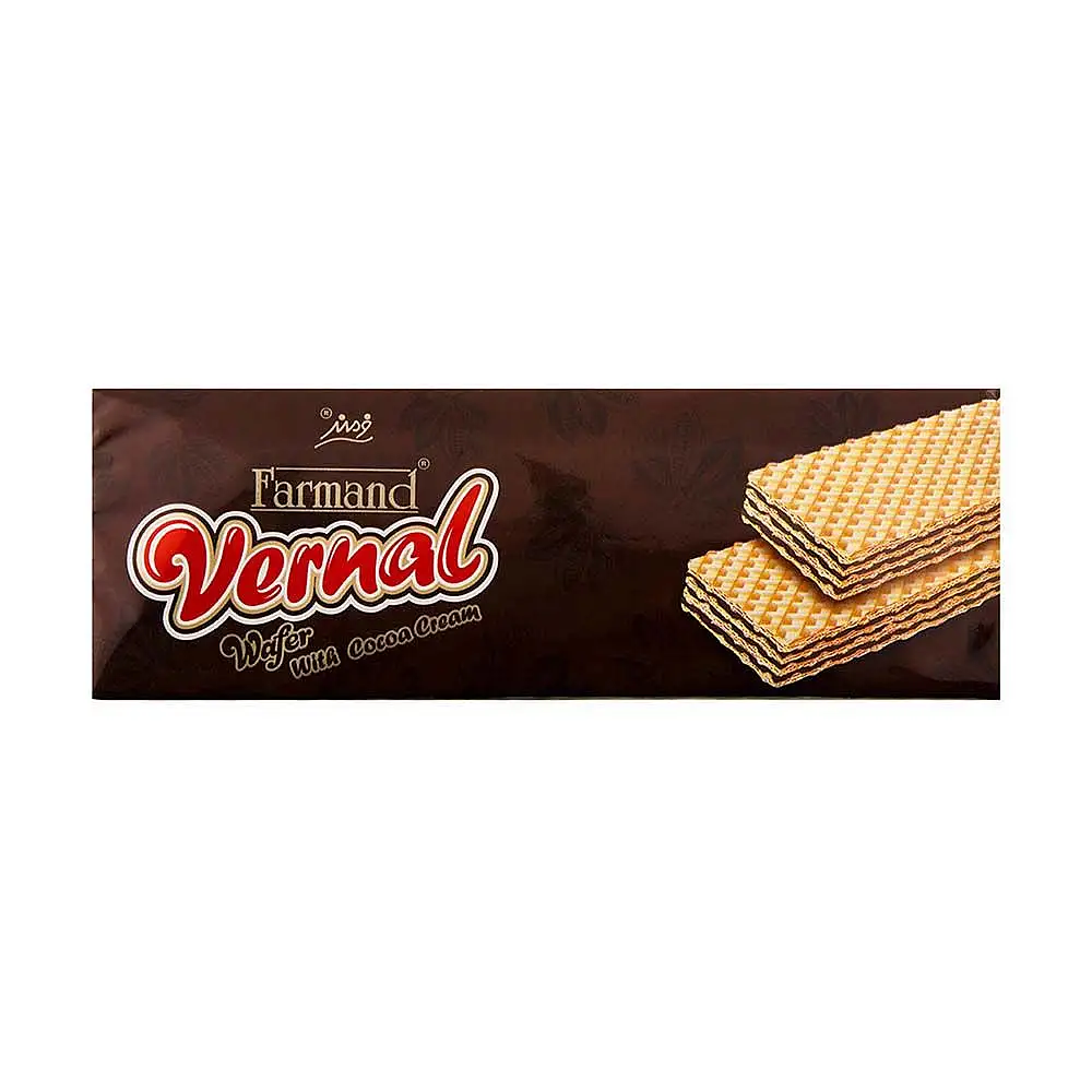 ویفر ورنال کاکائو 190 گرمی فرمند بسته 2 عددی