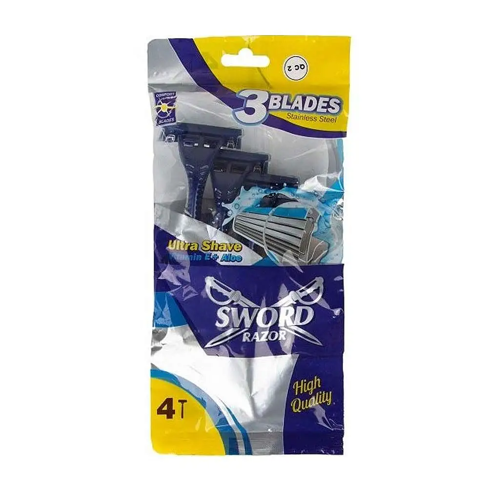 خود تراش 3 لبه Ultra Shave سوورد 4 عددی بسته 2 عددی