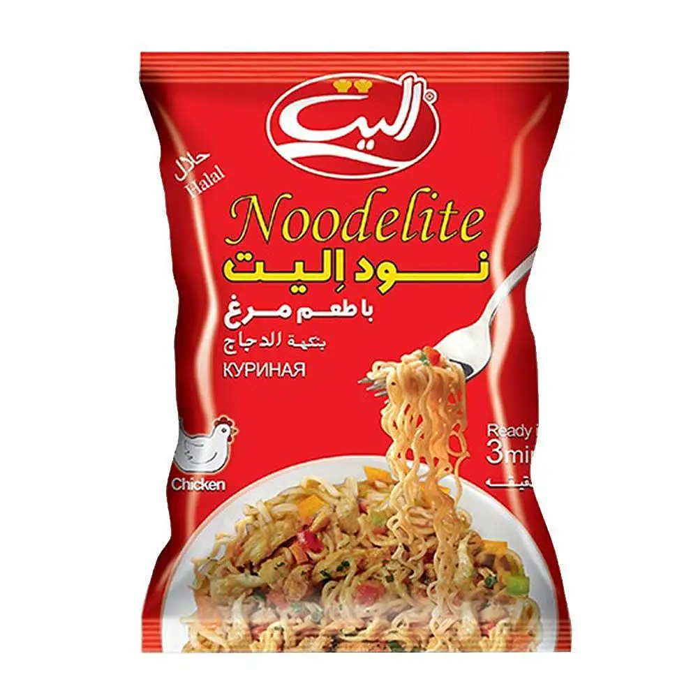 پک نودل مرغ اليت 75 گرمی بسته 6 عددی